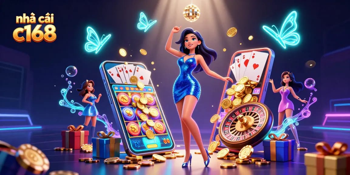 Experience dynamic wins at nhà cái c168 amidst an electrifying 3D casino scene.