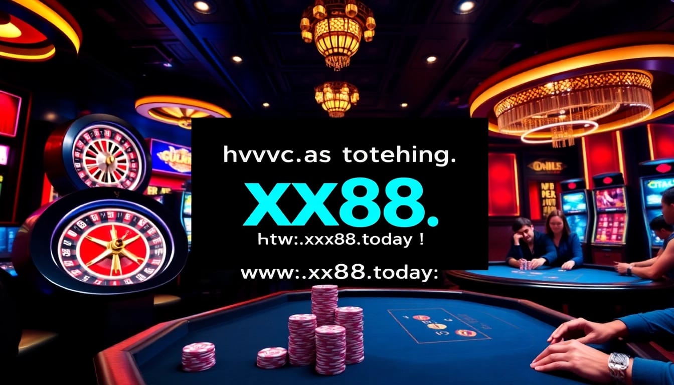 Engaging scene from https://xx88.today/ showcasing an exciting online casino experience with roulette and slot machines.