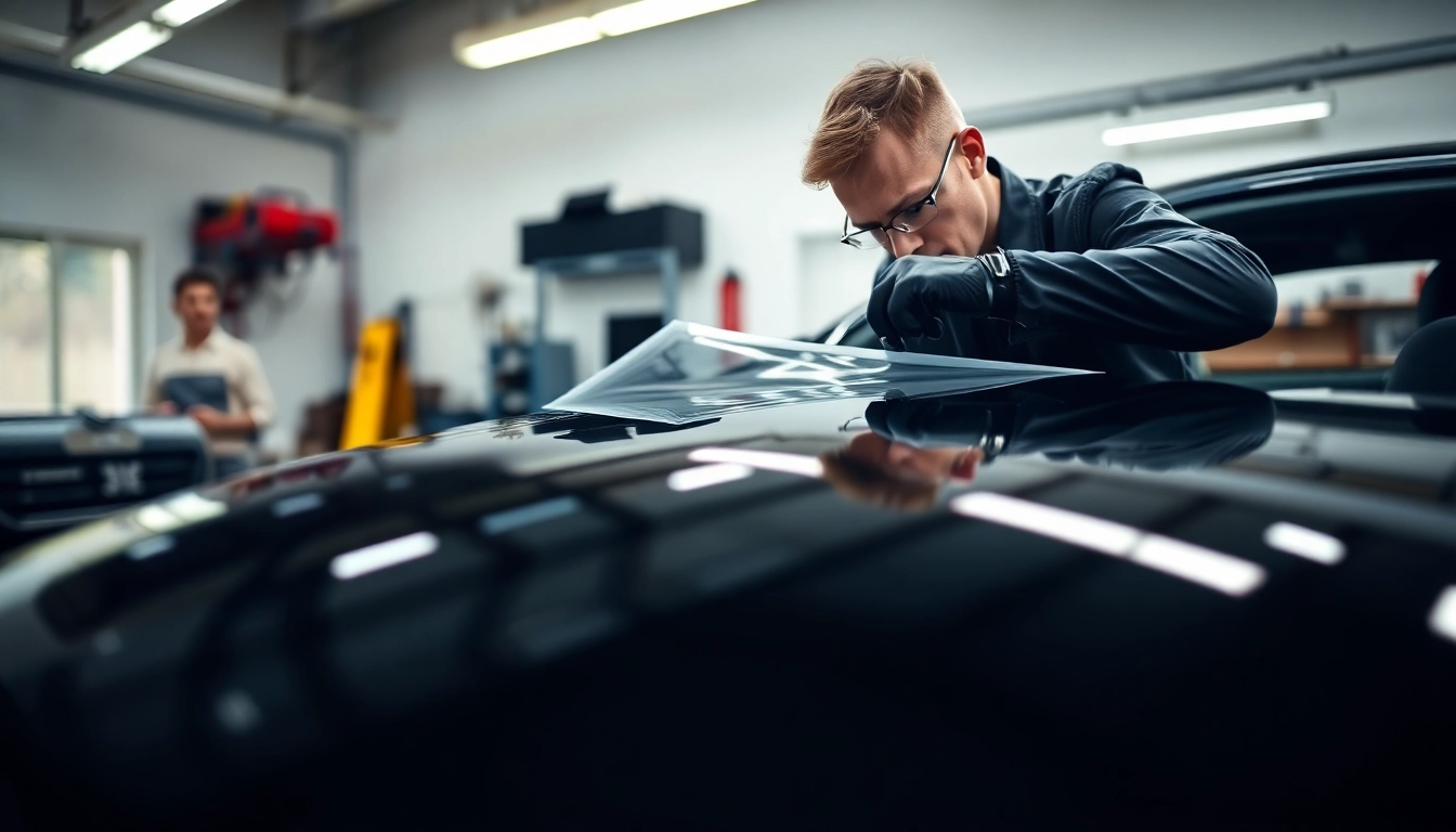 Apply PPF Chattanooga expertly on a black car with precision and quality.