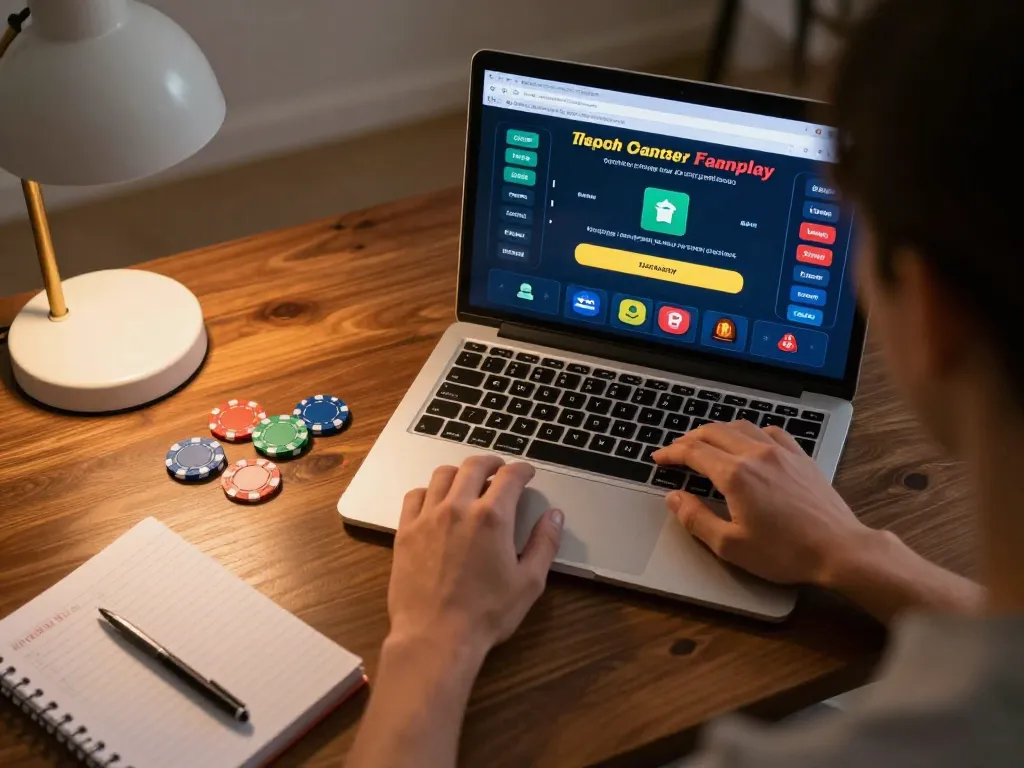 Engage in online baccarat with secure login sepuhplay on a cozy laptop setup, enhancing your betting strategies.
