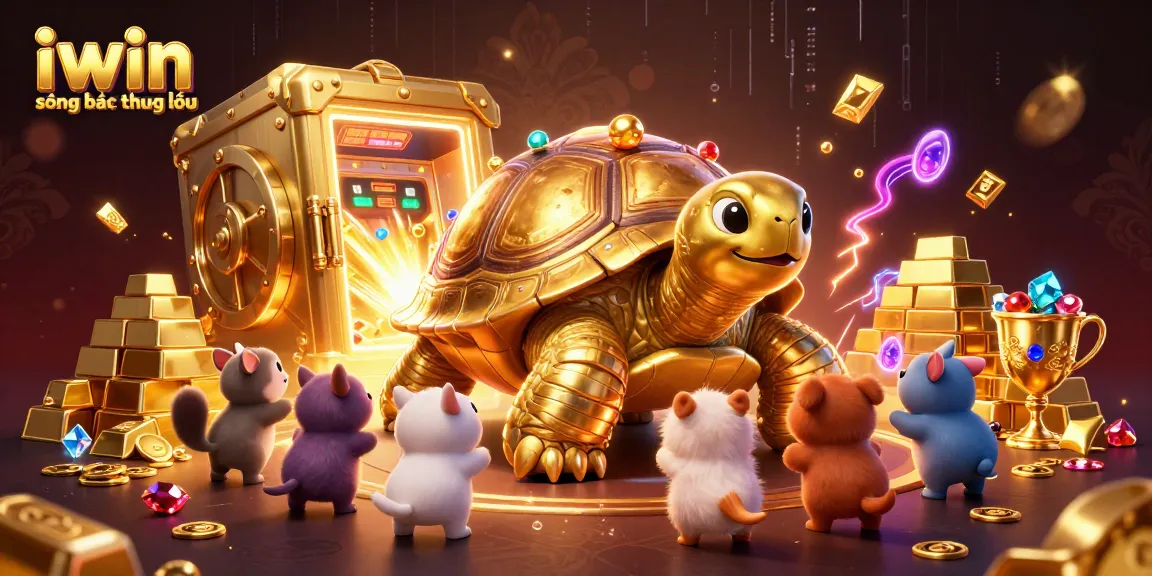 Experience thrilling games at iwin sòng bạc thượng lưu with a vibrant, golden casino-themed illustration.
