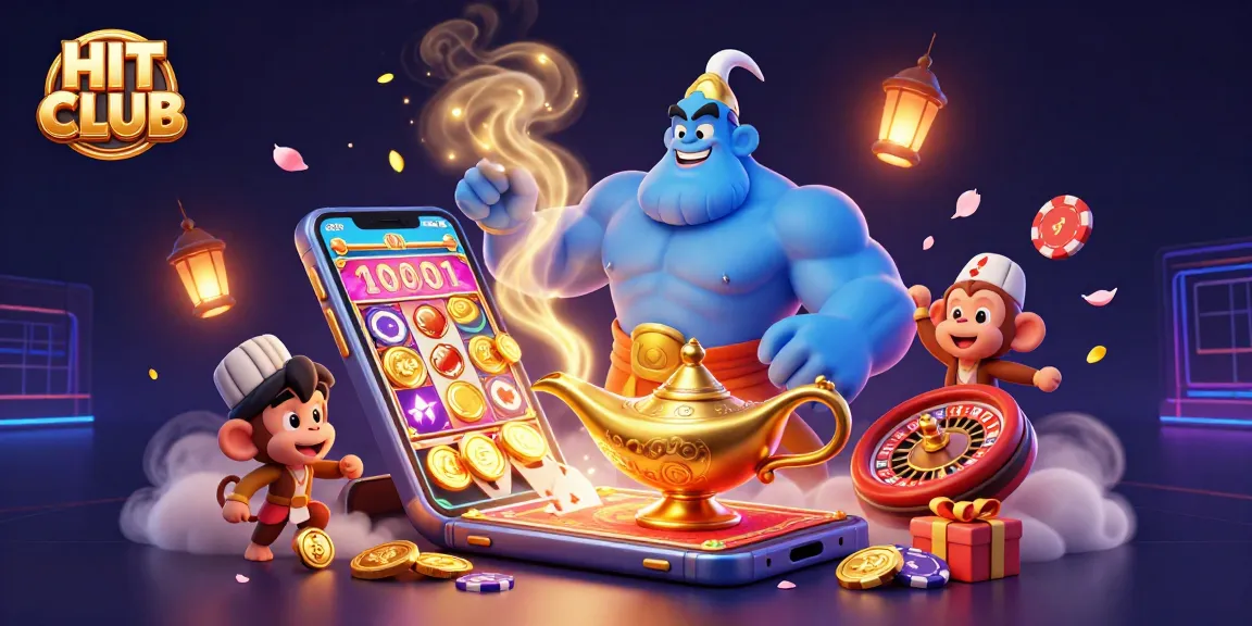 Engage in thrilling gameplay at HIT CLUB with a vibrant 3D casino scene filled with excitement and interaction.