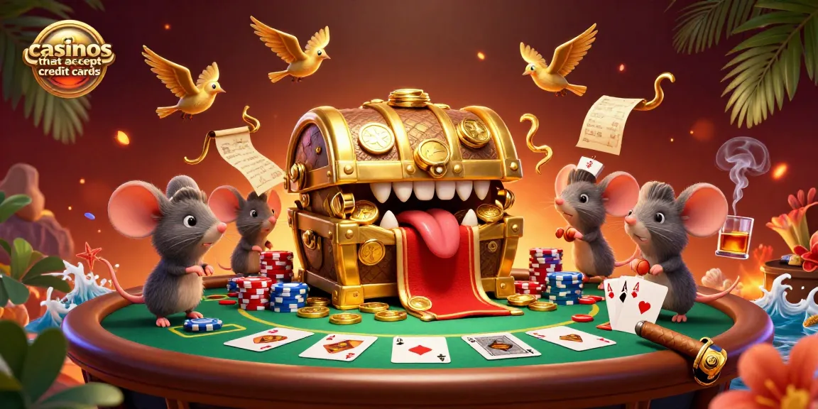 Experience the thrill of casinos that accept credit cards with vibrant casino elements and dynamic characters.