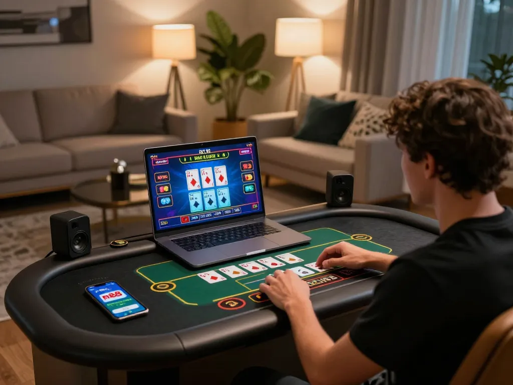 Experience nk88 win in an interactive online gaming setup featuring engaging live dealer gameplay.