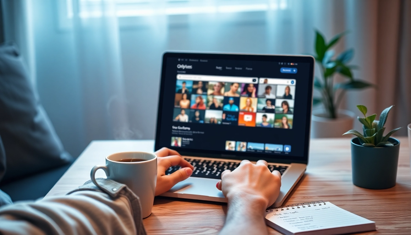 Engaging image search on OnlyFans interface showcasing diverse creators.