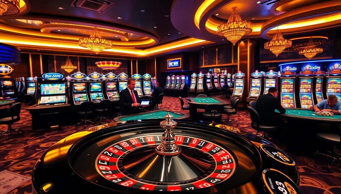 Engage in high-stakes gambling at 68VIP's luxurious casino with roulette, slot machines, and poker.