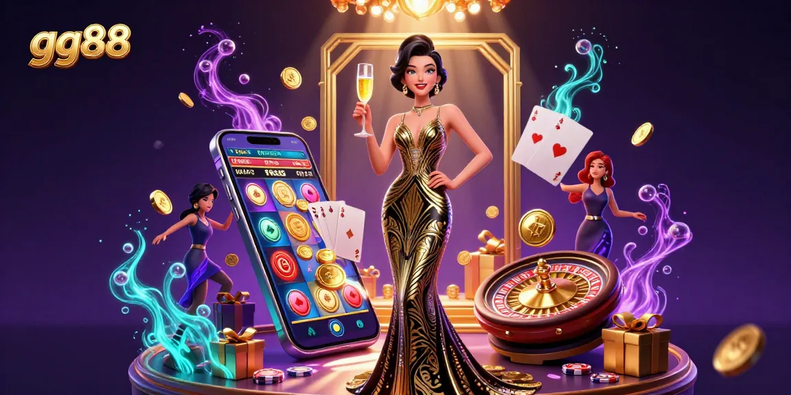 Spin the reels and embrace the thrill with GG88's colorful slot games and rich casino atmosphere.