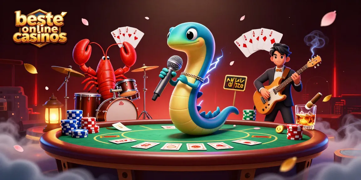Engage with beste online casinos through a vibrant underwater casino scene featuring animated characters
