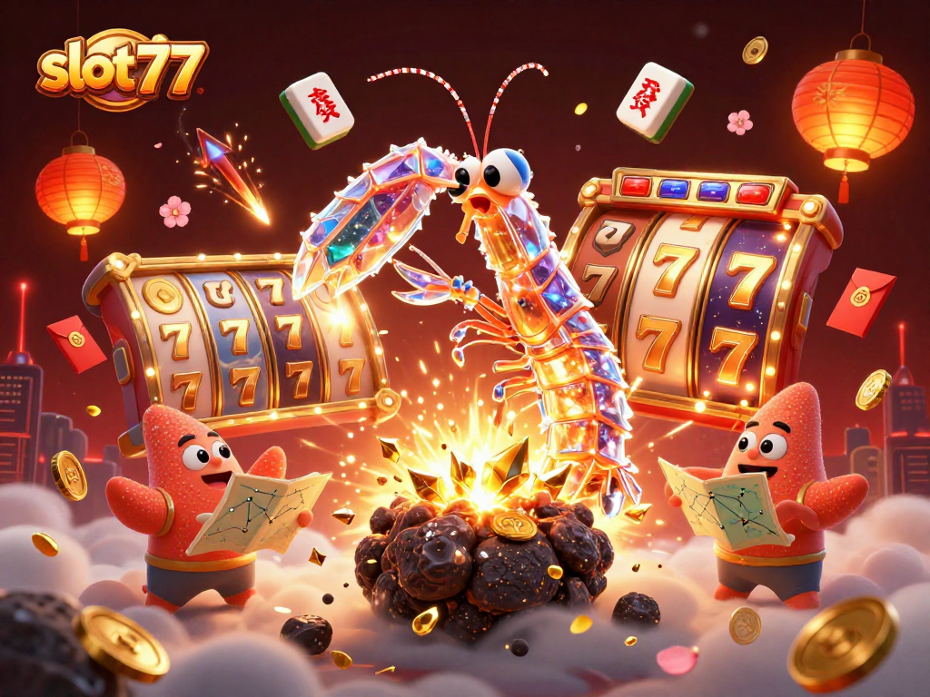 Experience thrilling gameplay and jackpots with slot77's vibrant 3D illustration showcasing samurai adventure.