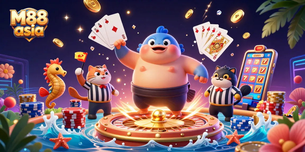Engage in thrilling bets at M88 asia with dynamic slots, poker, and casino games illustrated.