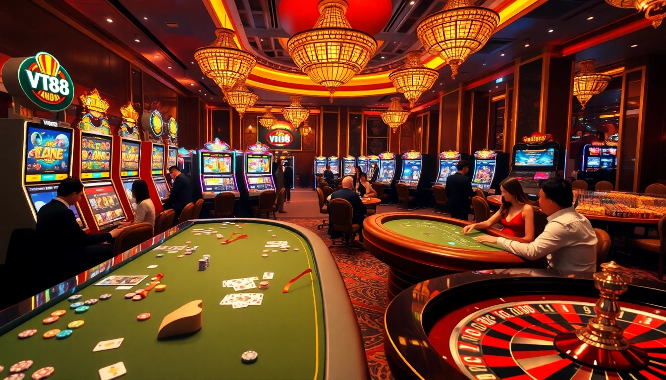 Experience exciting gameplay at vt88 with vibrant casino visuals and engaging gambling elements.
