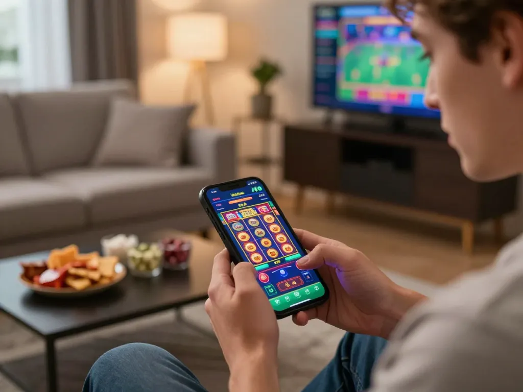 Engaging gameplay experience at casinos not on gamstop with mobile gaming app interface highlighting exciting slots.
