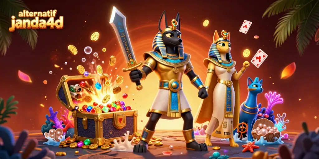 Raih keberuntungan di alternatif janda4d dengan Anubis dan Bastet dalam permainan kasino.