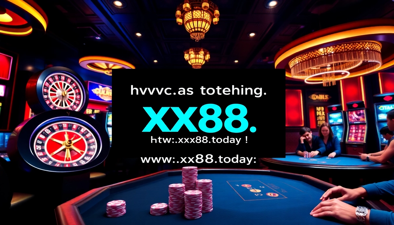 Engaging scene from https://xx88.today/ showcasing an exciting online casino experience with roulette and slot machines.