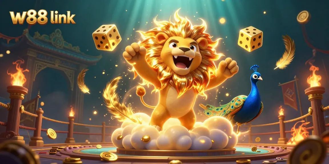 Experience exciting gameplay at w88 link with dynamic illustrations of casino elements.
