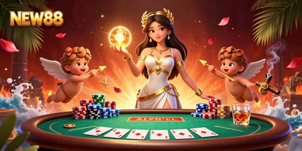 Experience the excitement of NEW88 with captivating casino elements, showcasing thrilling gameplay and glamour.