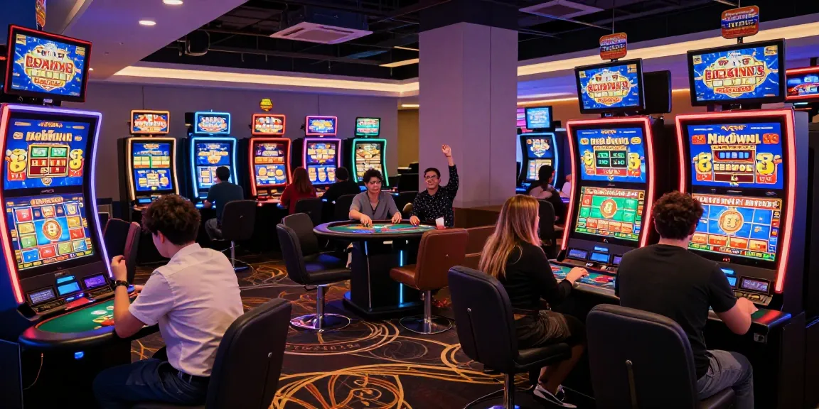Exciting dynamic online gambling scene at a credit card casino showcasing players engaged in games, with vibrant displays highlighting bonuses from https://ecpc.org.uk.