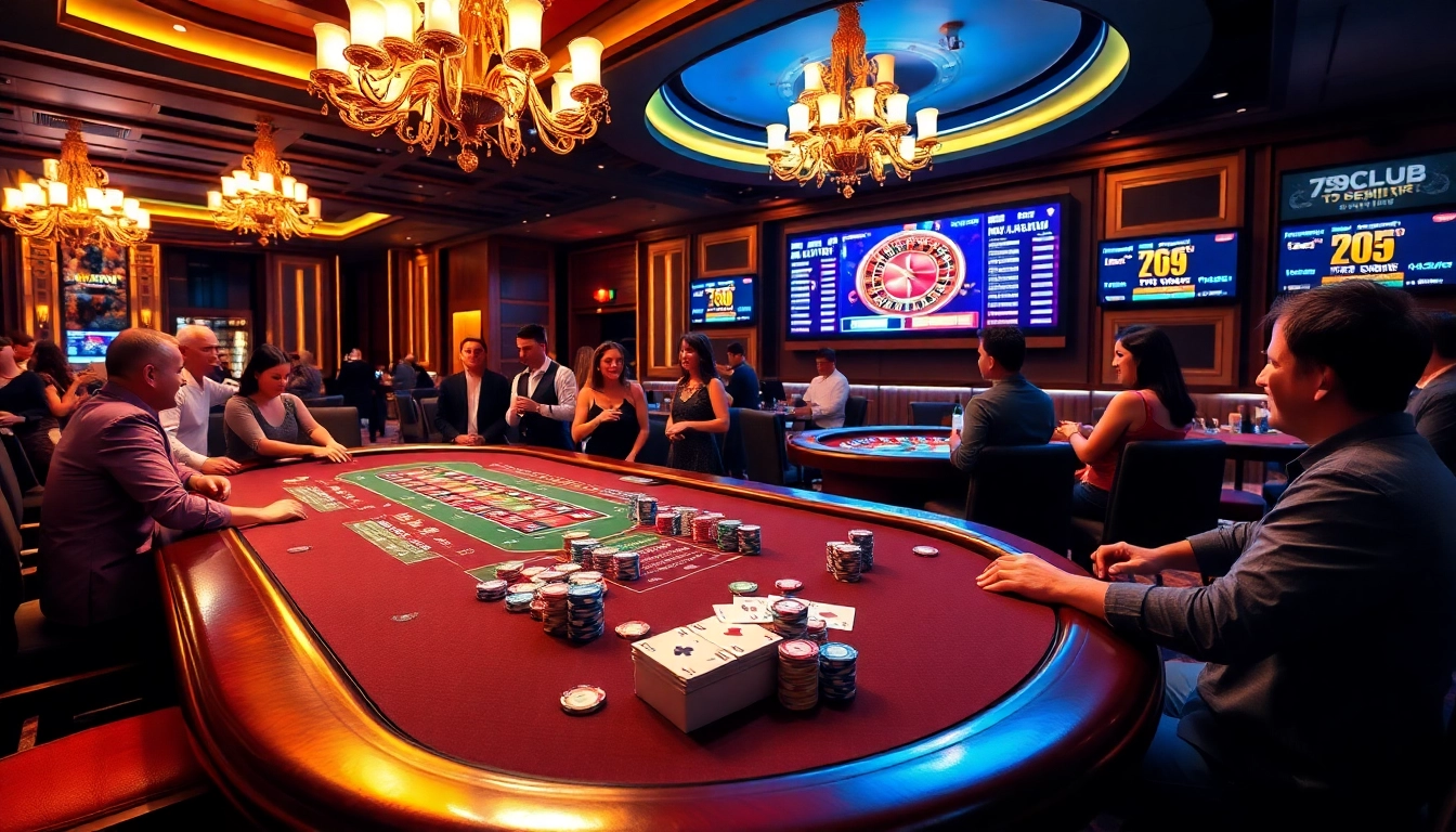 Experience the luxury of 789CLUB with a thrilling poker game surrounded by excitement.