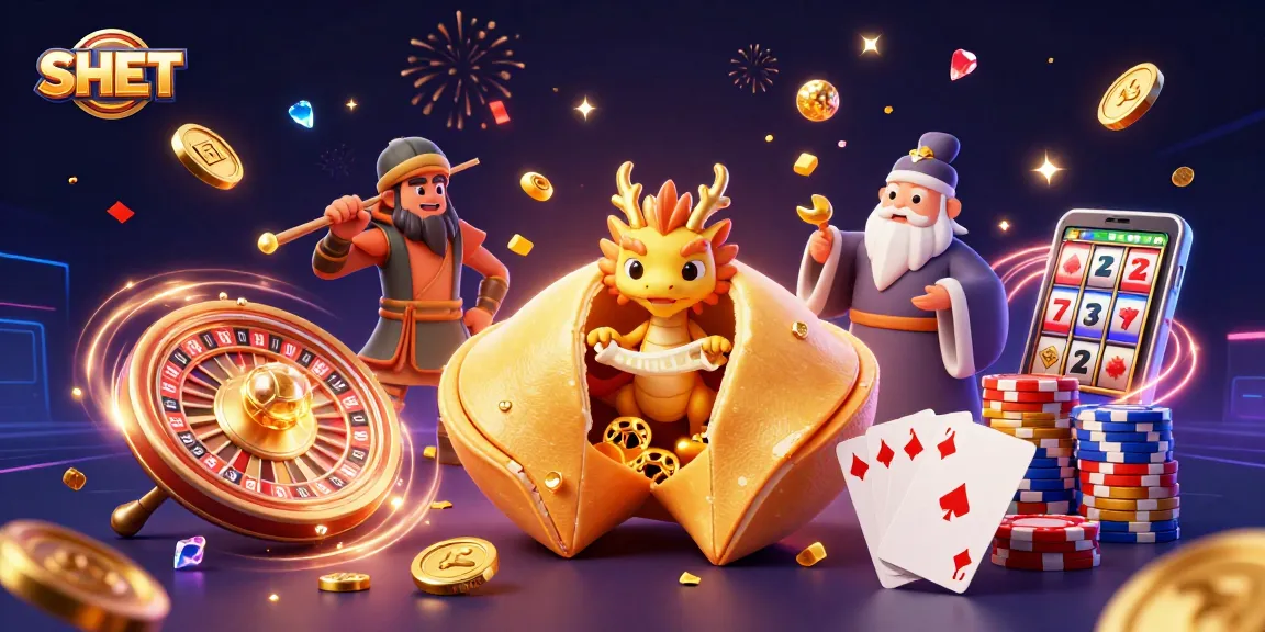 Experience thrilling gaming at SH BET, featuring a vibrant casino scene with dynamic characters and golden rewards.