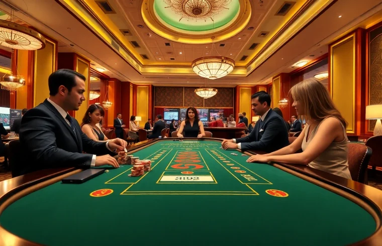 에볼루션 바카라 게임 테이블에서의 플레이어와 딜러의 긴장감 넘치는 순간