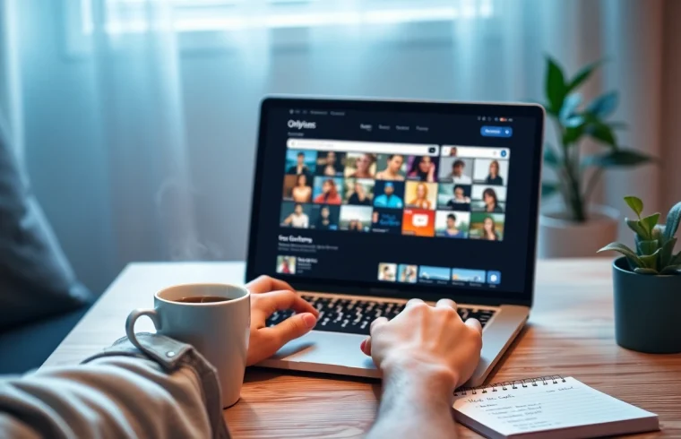 Engaging image search on OnlyFans interface showcasing diverse creators.