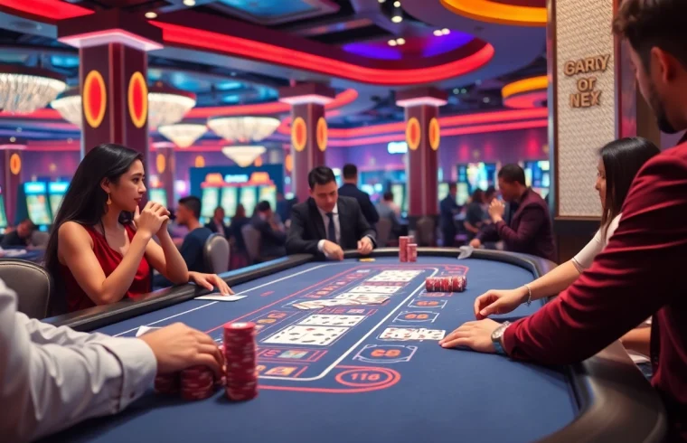 에볼루션 바카라 게임에서 흥미진진한 플레이어들이 딜러와 함께 즐기는 모습