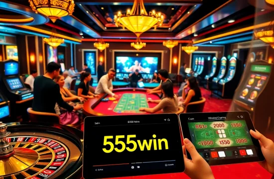 Experience thrill at the 555win casino, where players enjoy vibrant gaming action and luxury.